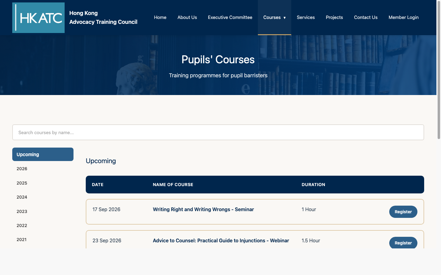 Hong Kong Advocacy Training Council screenshot 2